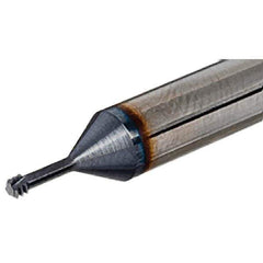 Iscar - 0.122" Cutting Diam, 3 Flute, Solid Carbide Helical Flute Thread Mill - Internal Thread, 0.35" LOC, 2-1/2" OAL - Exact Tool & Supply