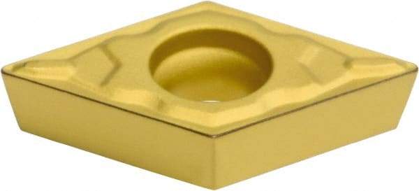 Sumitomo - DCMT32.50.5 ELU Grade AC820P Carbide Turning Insert - Al2O3 Finish, 55° Diamond, 3/8" Inscr Circle, 5/32" Thick, 0.0078" Corner Radius - Exact Tool & Supply