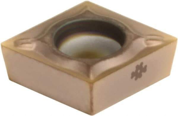 Sumitomo - CCMT21.52 ESU Grade AC520U Carbide Turning Insert - TiAlN/AlCrN Finish, 80° Diamond, 1/4" Inscr Circle, 3/32" Thick, 1/32" Corner Radius - Exact Tool & Supply