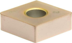 Sumitomo - 2NC-CNGA432 Grade BNC200 PCBN Turning Insert - TiN Finish, 80° Diamond, 1/2" Inscr Circle, 3/16" Thick, 1/32" Corner Radius - Exact Tool & Supply