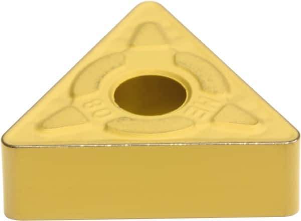 Sumitomo - TNMG432 EME Grade AC830P Carbide Turning Insert - Al2O3 Finish, 60° Triangle, 1/2" Inscr Circle, 3/16" Thick, 1/32" Corner Radius - Exact Tool & Supply