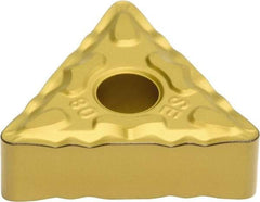 Sumitomo - TNMG433 ESE Grade AC810P Carbide Turning Insert - Al2O3 Finish, 60° Triangle, 1/2" Inscr Circle, 3/16" Thick, 3/64" Corner Radius - Exact Tool & Supply