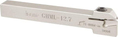 Iscar - GHM, External, Left Hand, 0.189" Max Depth of Cut, 0.157" Max Groove Width, Indexable Grooving Tool Holder - GI.., GPV, TIP Insert Compatibility, 1/2" Shank Height, 1/2" Shank Width, 4-1/2" OAL - Exact Tool & Supply