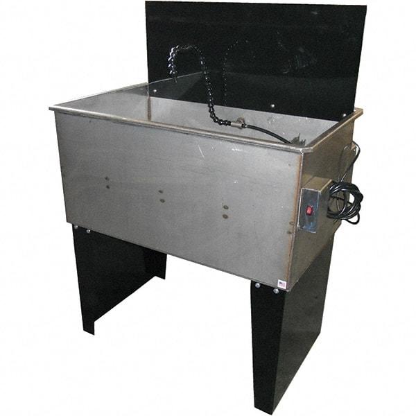 Build-All - Free Standing Water-Based Parts Washer - 30 Gal Max Operating Capacity, 304 Stainless Steel Tank, 115 Input Volts - Exact Tool & Supply