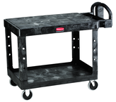 Utility Cart 2- Shelf (flat) 24 x 36 - Push Handle -- Storage compartments, holsters and hooks -- 500 lb capacity - Exact Tool & Supply