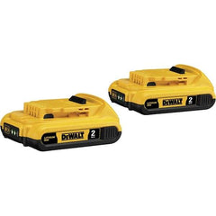 DeWALT - 20 Volt Lithium-Ion Power Tool Battery - 2 Ahr Capacity, 1/2 hr Charge Time, Series XR - Exact Tool & Supply