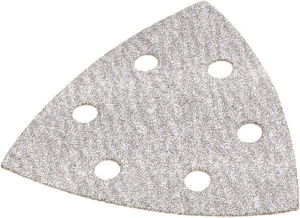 DeWALT - 80 Grit, Aluminum Oxide TriangleSanding Sheet - 3-1/2" Long x 3-3/4" Wide, Medium Grade, Weighted Cloth Backing - Exact Tool & Supply