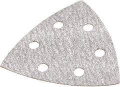 DeWALT - 80 Grit, Aluminum Oxide TriangleSanding Sheet - 3-1/2" Long x 3-3/4" Wide, Medium Grade, Weighted Cloth Backing - Exact Tool & Supply