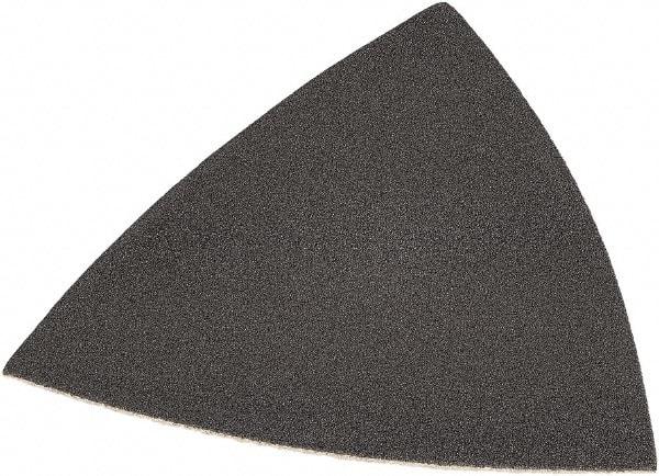 DeWALT - 220 Grit, Aluminum Oxide TriangleSanding Sheet - 3-1/2" Long x 3-3/4" Wide, Very Fine Grade, Weighted Cloth Backing - Exact Tool & Supply