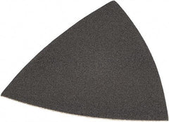 DeWALT - 220 Grit, Aluminum Oxide TriangleSanding Sheet - 3-1/2" Long x 3-3/4" Wide, Very Fine Grade, Weighted Cloth Backing - Exact Tool & Supply