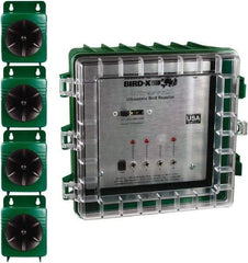Bird-X - 3,600 Sq Ft Coverage Electronic Animal Repellent - AC Adapter, Targets Pigeons, Crows, Sparrows, Starlings, Grackles, Gulls, Cormorants - Exact Tool & Supply