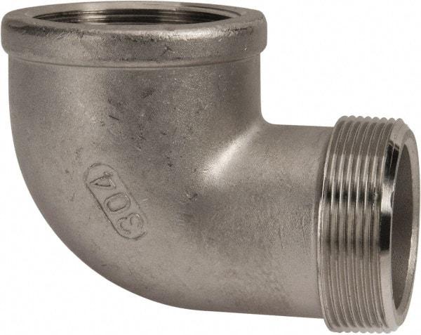Value Collection - 2" Grade 304 Stainless Steel Pipe 90° Street Elbow - FNPT x MNPT End Connections, 150 psi - Exact Tool & Supply