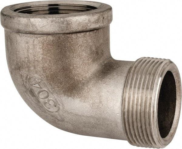 Value Collection - 1-1/2" Grade 304 Stainless Steel Pipe 90° Street Elbow - FNPT x MNPT End Connections, 150 psi - Exact Tool & Supply