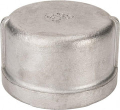 Value Collection - 2" Grade 316 Stainless Steel Pipe End Cap - FNPT End Connections, 150 psi - Exact Tool & Supply