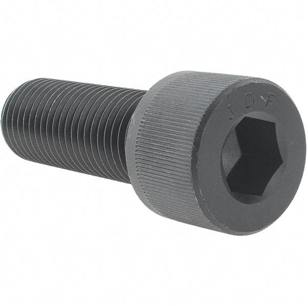 Value Collection - 1-1/4 - 7 UNC Hex Socket Drive, Socket Cap Screw - Alloy Steel, Black Oxide Finish, Fully Threaded, 3-1/2" Length Under Head - Exact Tool & Supply