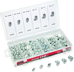 110 Pc. Grease Fitting Assortment - stright and 90 degree fittings - Exact Tool & Supply