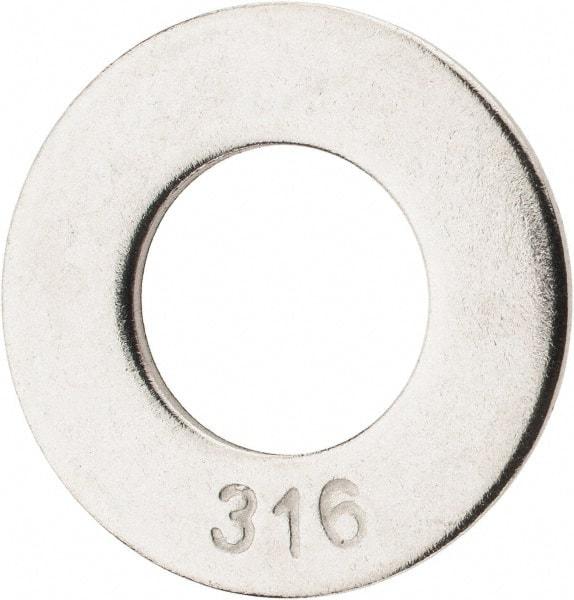 Value Collection - 5/8" Screw, Grade 316 Stainless Steel Standard Flat Washer - 11/16" ID x 1-3/4" OD, 0.134" Thick - Exact Tool & Supply