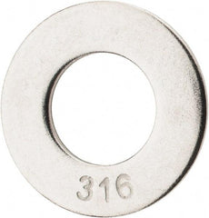 Value Collection - 5/8" Screw, Grade 316 Stainless Steel Standard Flat Washer - 11/16" ID x 1-3/4" OD, 0.134" Thick - Exact Tool & Supply