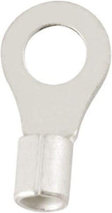 Value Collection - 4/0 AWG Noninsulated Crimp Connection Circular Ring Terminal - 3/8" Stud, 55.6mm OAL x 28.5mm Wide, Copper Contact - Exact Tool & Supply