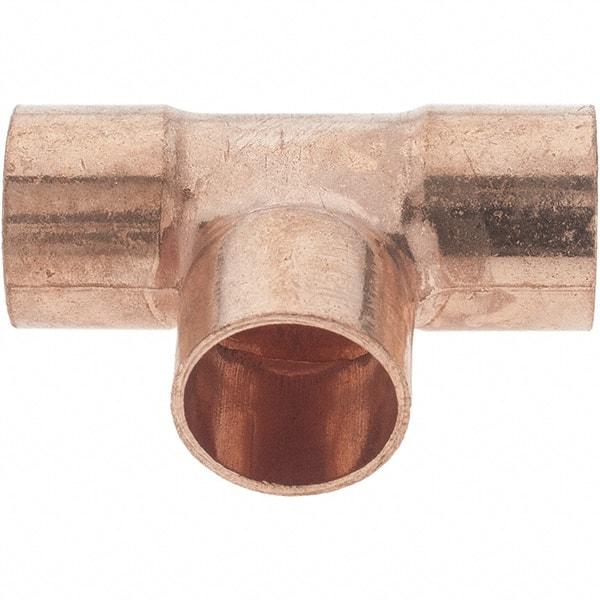 Value Collection - 3/8 x 3/8 x 3/8" Wrot Copper Pipe Tee - C x C x C - Exact Tool & Supply