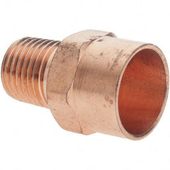 Value Collection - 1/2 x 1/4" Wrot Copper Pipe Adapter - C X M - Exact Tool & Supply