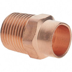 Value Collection - 3/8 x 3/8" Wrot Copper Pipe Adapter - C X M - Exact Tool & Supply