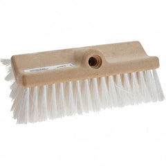 Weiler - Synthetic Scrub Brush - 10" Long Head, White - Exact Tool & Supply