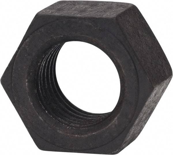 Made in USA - 1/4-20 UNC Steel Right Hand Hex Nut - 7/16" Across Flats, 7/32" High, Zinc Yellow Dichromate Finish - Exact Tool & Supply
