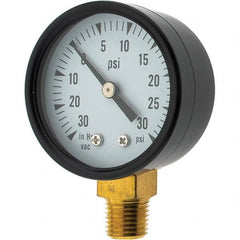 Value Collection - Vacuum Gauges Type: Analog Vacuum Gauge Thread Size: 1/4 - Exact Tool & Supply