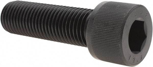 Value Collection - M30x3.50 Metric Coarse Hex Socket Drive, Socket Cap Screw - Grade 12.9 Alloy Steel, Black Oxide Finish, Fully Threaded, 100mm Length Under Head - Exact Tool & Supply
