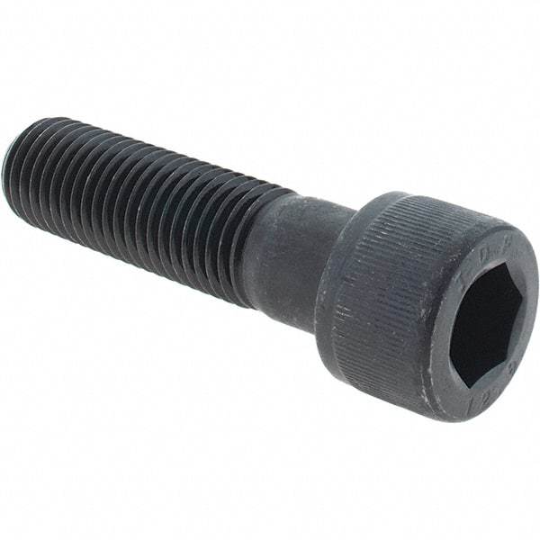 Value Collection - M24x3.00 Metric Coarse Hex Socket Drive, Socket Cap Screw - Grade 12.9 Alloy Steel, Black Oxide Finish, Partially Threaded, 90mm Length Under Head - Exact Tool & Supply