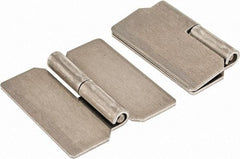 Value Collection - 1.44" Wide x 0.05" Thick, Slip Joint Hinge - Aluminum, Plain Finish - Exact Tool & Supply