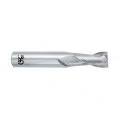 1/2 Dia. x 3 Overall Length 2-Flute Square End Solid Carbide SE End Mill-Round Shank-Center Cutting-Uncoated - Exact Tool & Supply