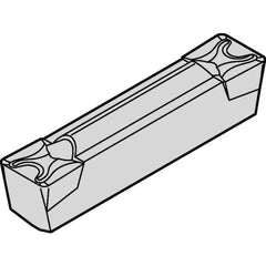 Kennametal - 0305A4G-U GMN Grade KCP25, 3.05mm Cutting Width Carbide Grooving Insert - 3.5mm Max Depth of Cut, Neutral, 0.4mm Corner Radius, TiCN/Al2O3 Finish - Exact Tool & Supply