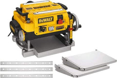 DeWALT - 115 Volt, 15 Amp, 10,000 RPM, Bench Planer - 1/8 Inch Depth of Cut, 13 Inch Wide, 6 Inch Depth Capacity - Exact Tool & Supply