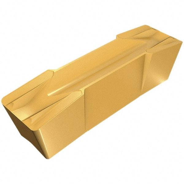 Iscar - 808GDMF Grade IC808, 8mm Cutting Width Carbide Grooving Insert - 4.8mm Max Depth of Cut, Neutral, 0.8mm Corner Radius, TiAlN Finish - Exact Tool & Supply