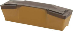 Iscar - 808GDMN Grade IC8250, 8mm Cutting Width Carbide Grooving Insert - 1/8" Max Depth of Cut, Neutral, 0.0315" Corner Radius, TiCN/Al2O3/TiN Finish - Exact Tool & Supply