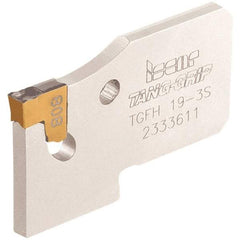 Iscar - 3/4" Blade Height, 1.65mm Blade Width, 32mm OAL, Neutral Cut, Single End Indexable Cut-Off Blade - 12mm Max Depth of Cut, TGFH Blade, Tang-Grip Series - Exact Tool & Supply