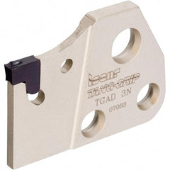 Iscar - 1.0236" Blade Height, 2.5mm Blade Width, 110mm OAL, Neutral Cut, Single End Indexable Cut-Off Blade - TGFH Blade, Tang-Grip Series - Exact Tool & Supply