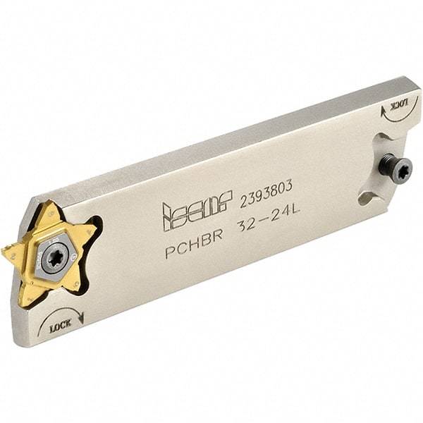 Iscar - 1.26" Blade Height, 0.3346" Blade Width, 110mm OAL, Right Hand Cut, Double End Indexable Cut-Off Blade - PCHB Blade, PentaCut Series - Exact Tool & Supply
