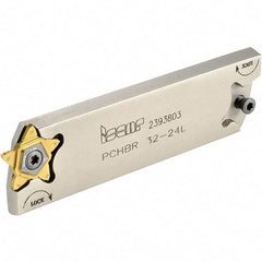 Iscar - 1.26" Blade Height, 0.3346" Blade Width, 110mm OAL, Left Hand Cut, Double End Indexable Cut-Off Blade - PCHB Blade, PentaCut Series - Exact Tool & Supply
