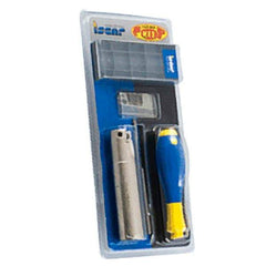 Iscar - 1" Cut Diam, 1" Shank Diam, Indexable Square Shoulder Helical End Mill - HM90 ADKT 1505PDR Inserts, Weldon Shank, Series Heli2000 - Exact Tool & Supply