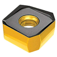 Iscar - S845 SXMU1606 MM Grade IC810 Carbide Milling Insert - AlTiN/TiN Finish, 0.3004" Thick, 0.6378" Inscribed Circle, 0.8mm Corner Radius - Exact Tool & Supply