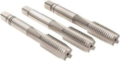 Iscar - M10x1.50 Metric Coarse, 4 Flute, Bottoming, Plug & Taper, Uncoated, Uncoated Finish, High Speed Steel Tap Set - Right Hand Cut, 70mm OAL, 0.866" Thread Length, 6H Class of Fit, Series TPH - Exact Tool & Supply