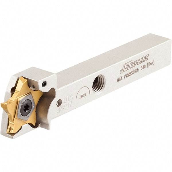 Iscar - External Thread, 0.256" Max Depth of Cut, 0.5mm Min Groove Width, 5.315" OAL, Left Hand Indexable Grooving Cutoff Toolholder - 1" Shank Height x 1" Shank Width, C#-ASH../PENTA 24.. Insert Style, PCH Toolholder Style, Series PentaCut - Exact Tool & Supply