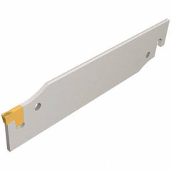 Iscar - External Thread, 1.2795" Max Depth of Cut, 1.65mm Min Groove Width, 125mm OAL, Left Hand Indexable Grooving Cutoff Toolholder - 20mm Shank Height x 20mm Shank Width, TAG Insert Style, TGT Toolholder Style, Series Tang-Grip - Exact Tool & Supply