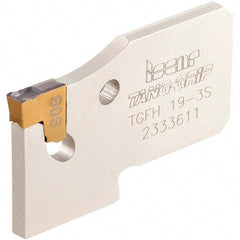 Iscar - 3/4" Blade Height, 2.5mm Blade Width, 32mm OAL, Neutral Cut, Single End Indexable Cut-Off Blade - 16mm Max Depth of Cut, TGFH Blade, Tang-Grip Series - Exact Tool & Supply