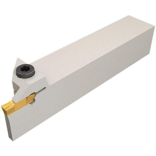 Iscar - HELI, External, Right Hand, 12mm Max Depth of Cut, 4 to 4.76mm Groove Width, Indexable Grooving Tool Holder - DG.., GRIP Insert Compatibility, 25mm Shank Height, 25mm Shank Width, 135mm OAL - Exact Tool & Supply