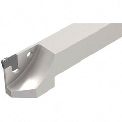 Iscar - External Thread, 1.1024" Max Depth of Cut, 2.8mm Min Groove Width, 150.5mm OAL, Left Hand Indexable Grooving Cutoff Toolholder - 25mm Shank Height x 25mm Shank Width, TAG Insert Style, TGT Toolholder Style, Series Tang-Grip - Exact Tool & Supply