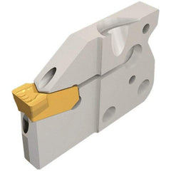Iscar - Left Hand Cut, 4mm Insert Width, Cutoff & Grooving Support Blade for Indexables - 16mm Max Depth of Cut, 7.2mm Head Projection - Exact Tool & Supply